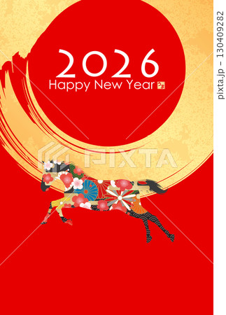 2026年午年年賀状 130409282