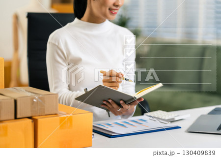 woman do online checklist survey, doing assessment online survey answer test questions Digital form. woman do online checklist survey, doing assessment online survey answer test questions Digital form. 130409839