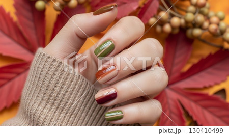 指先に秋を纏う アースカラーのスタイリッシュなトレンドネイルアート 指先に秋を纏う アースカラーのスタイリッシュなトレンドネイルアート 130410499