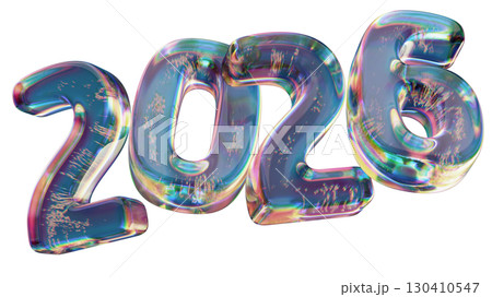 2026 Transparent Glass Typography 2026 Transparent Glass Typography 130410547