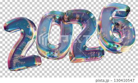 2026 Transparent Glass Typography 2026 Transparent Glass Typography 130410547