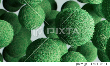 Green Wireframe Spheres 130410551