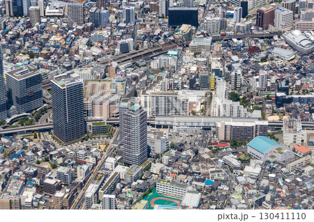東京都墨田区の京成曳舟駅付近を空撮 130411110