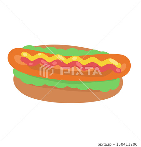 ホットドッグ　イラスト 130411200