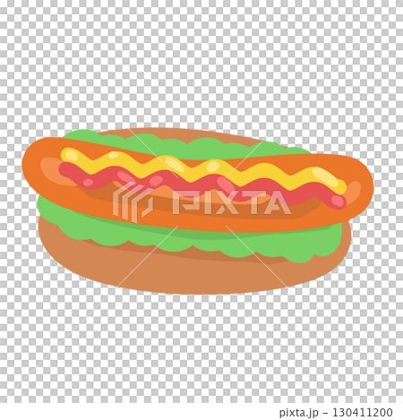 ホットドッグ　イラスト 130411200
