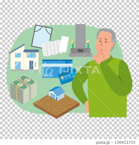 An elderly man thinking about end-of-life planning An elderly man thinking about end-of-life planning 130411715