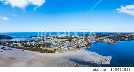 Aerial View of Narooma in Australia 130412931