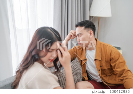 A Couple Faces Emotional Conflict Experience Tension and a Communication Breakdown A Couple Faces Emotional Conflict Experience Tension and a Communication Breakdown 130412986