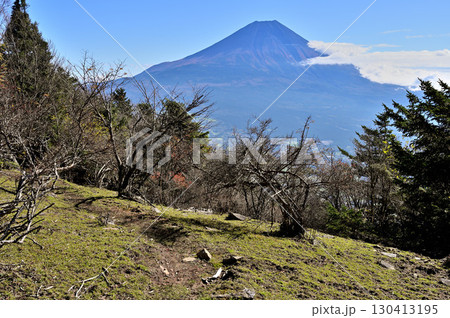 天子山地の毛無山 展望の縦走路より富士山を望む 天子山地の毛無山 展望の縦走路より富士山を望む 130413195