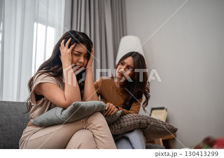 Emotional Support Friends Comforting Each Other Together in a Time of Need and Crisis Emotional Support Friends Comforting Each Other Together in a Time of Need and Crisis 130413299