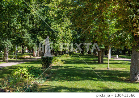 Summer walk through the spa town of Frantiskovy Lazne in the Czech Republic 130413360