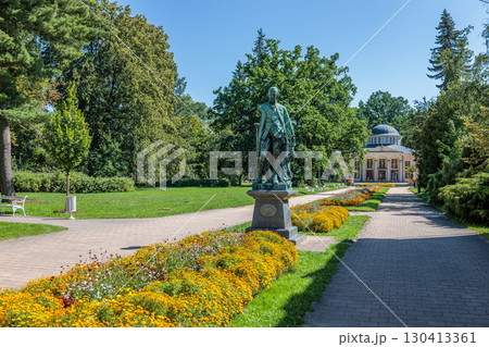 Summer walk through the spa town of Frantiskovy Lazne in the Czech Republic 130413361