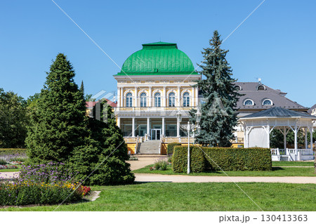 Summer walk through the spa town of Frantiskovy Lazne in the Czech Republic 130413363