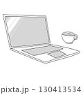 ノートパソコンのイラスト 130413534