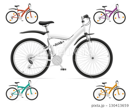 bicycle for leisure and sports cartoon stock vector illustration 130413659