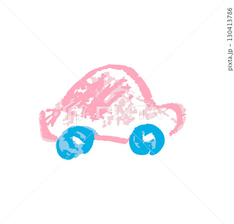 Children's icon with wax crayons and pastels Children's icon with wax crayons and pastels 130413786