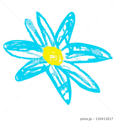 Children's icon with wax crayons and pastels 130413817