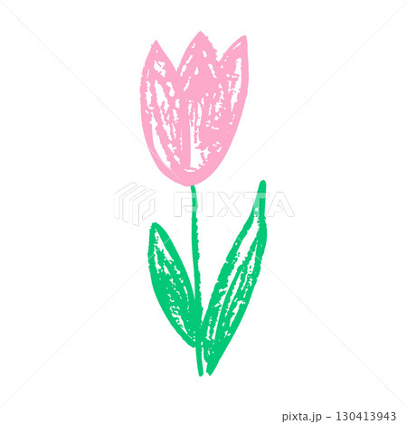 Children's icon with wax crayons and pastels 130413943