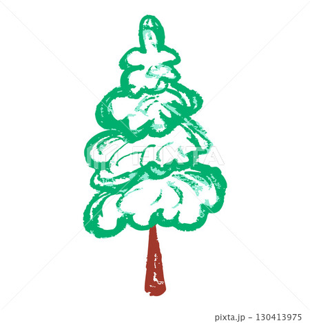 Children's icon with wax crayons and pastels 130413975