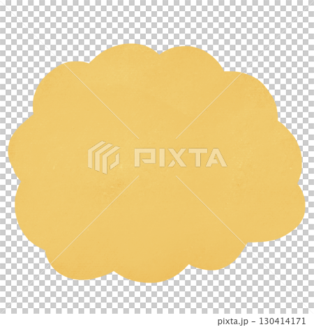 圓形雲框插圖素材橙色 圓形雲框插圖素材橙色 130414171