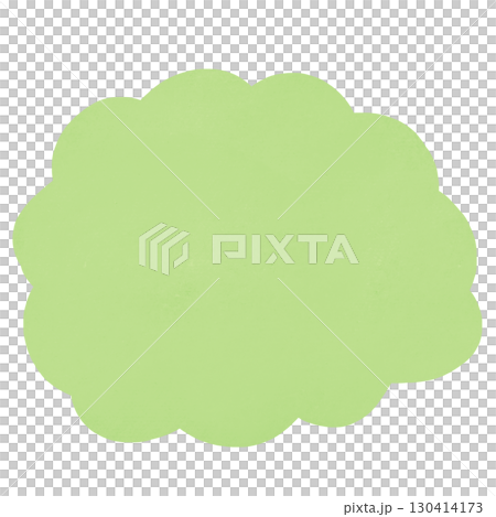 Round cloud frame illustration material Green 130414173