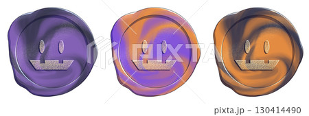 マーブルなシーリングスタンプおばけ柄セット 130414490