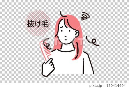 人物 抜け毛に悩む女性 130414494
