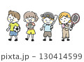 子供たちのイラスト 130414599