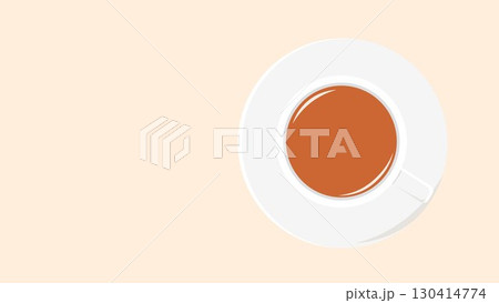 ティーカップ皿の俯瞰イラスト 紅茶色オレンジ 円の枠シンプル 赤茶色 余白 ベクターpng透明 ティーカップ皿の俯瞰イラスト 紅茶色オレンジ 円の枠シンプル 赤茶色 余白 ベクターpng透明 130414774