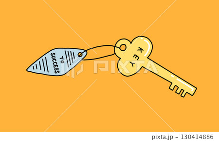 成功へのカギ Illustration of key of success 成功へのカギ Illustration of key of success 130414886