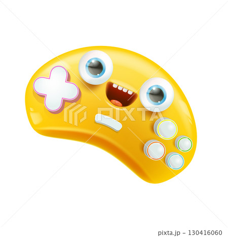 Funny monster gamepad cartoon character isolated on white ,vector illustration. cute cartoon game controller character with teeth and eyes, creative design for gaming, apps, websites, stickers, kids Funny monster gamepad cartoon character isolated on white ,vector illustration. cute cartoon game controller character with teeth and eyes, creative design for gaming, apps, websites, stickers, kids 130416060
