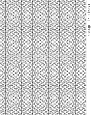 黒色の積石亀甲の背景 黒色の積石亀甲の背景 130416854