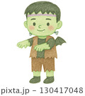 Cute Little Frankenstein Halloween Illustration 130417048