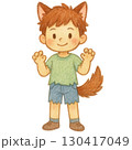 Cute Little Werewolf Boy Halloween Illustration 130417049
