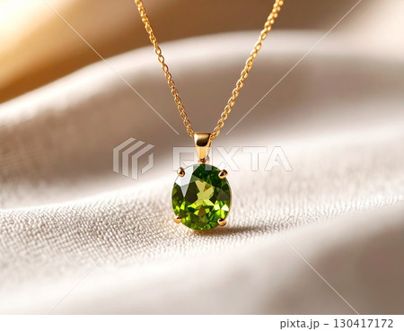 ペリドットのゴールドネックレス ペリドットのゴールドネックレス 130417172