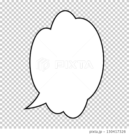 シンプルな吹き出しのイラスト もこもこ シンプルな吹き出しのイラスト もこもこ 130417326