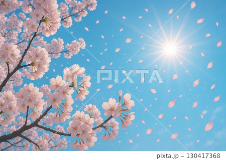 桜　青空 130417368
