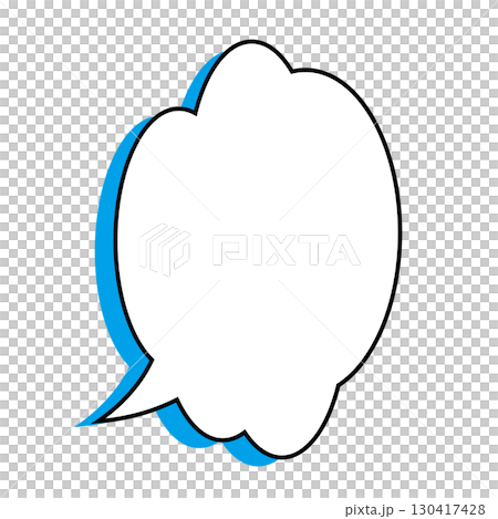 シンプルな吹き出しのイラスト もこもこ シンプルな吹き出しのイラスト もこもこ 130417428