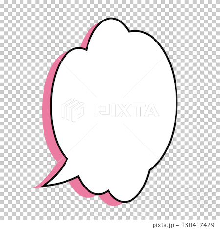 Simple speech bubble illustration - Fluffy Simple speech bubble illustration - Fluffy 130417429