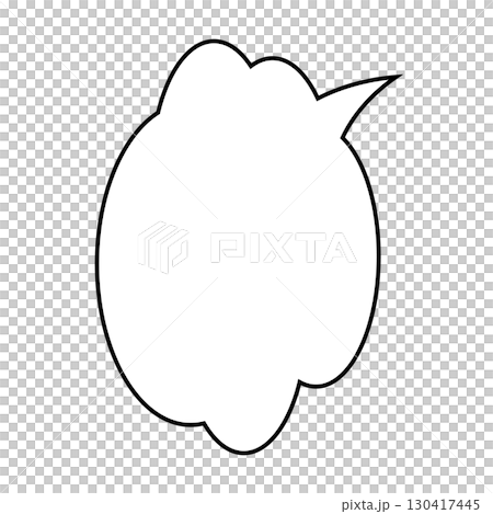 シンプルな吹き出しのイラスト　もこもこ 130417445