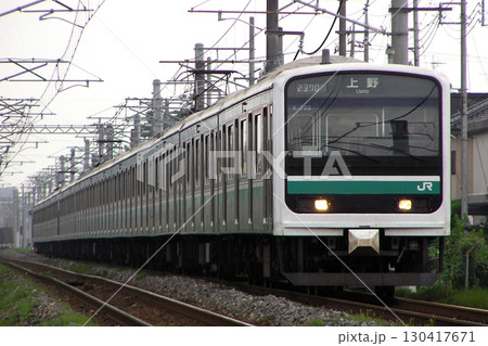 デッドセクションを行く常磐線E501系電車（普通列車：上野⇔土浦） 130417671