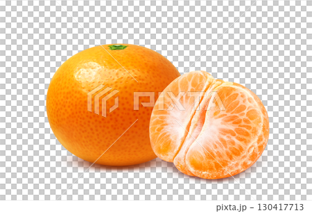 Mandarin orange illustration realistic white background 130417713
