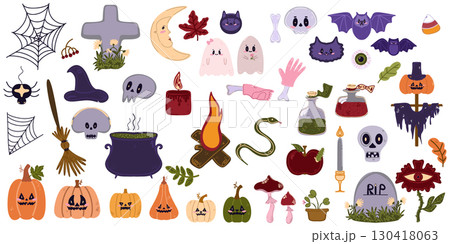 seamless pattern with halloween witch and bats seamless pattern with halloween witch and bats 130418063
