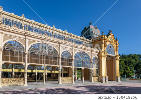 Spa center and colonnade of the famous Marianske Lazne spa, Czech Republic Spa center and colonnade of the famous Marianske Lazne spa, Czech Republic 130418256
