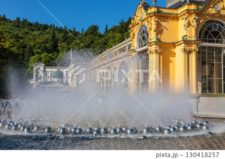 Spa center and colonnade of the famous Marianske Lazne spa, Czech Republic Spa center and colonnade of the famous Marianske Lazne spa, Czech Republic 130418257