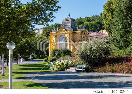 Spa center and colonnade of the famous Marianske Lazne spa, Czech Republic 130418264