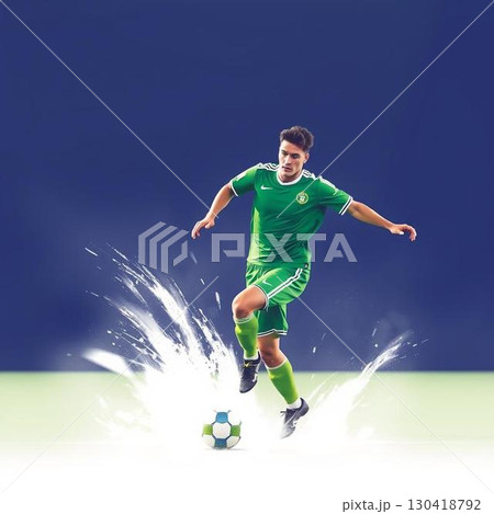 サッカーをする人 サッカーをする人 130418792