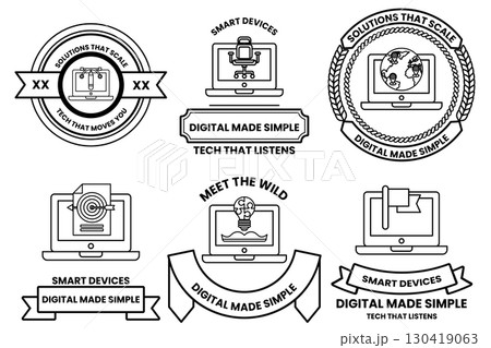 A set of six icons for smart devices A set of six icons for smart devices 130419063
