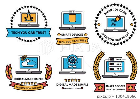 A set of six icons for smart devices A set of six icons for smart devices 130419066