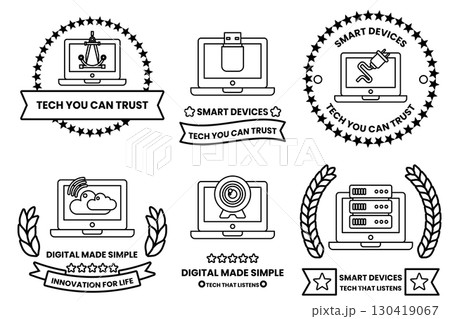A set of six icons for smart devices 130419067